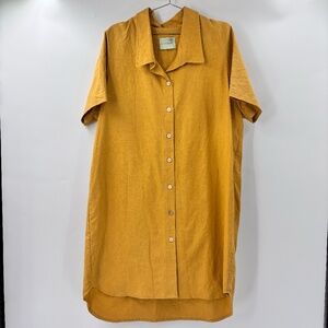 Aliya Wanek Hemp and Organic Cotton Quinn Shirt Dress Size Medium